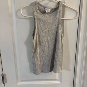 Gray Ribbed Tank Top from Topshop size 12